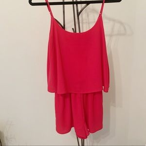 Pink Romper! Only worn once and dry cleaned after